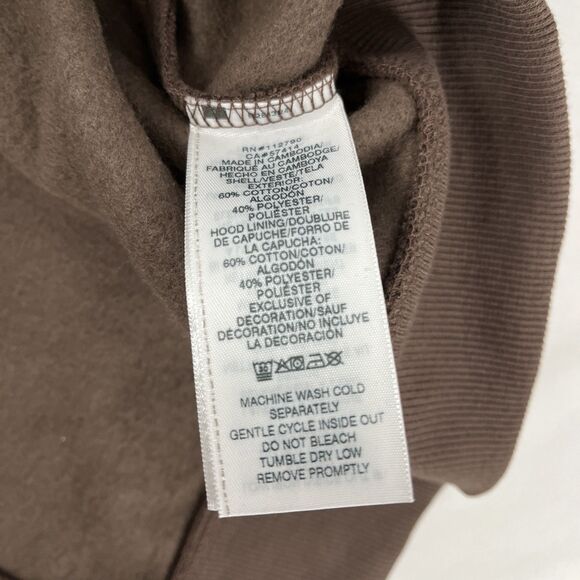 New Mens True Religion Spellout Logo Taping Full Zip Hoodie Size Large Brown NWT - Picture 9 of 9